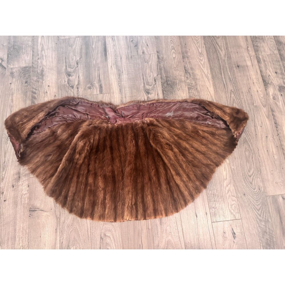 Vintage Witherill’s Genuine Mink Fur Cape Stole / Shoulder Wrap - Picture 3 of 8